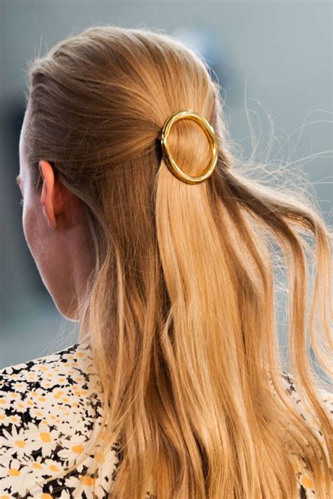 celine gold hair barrettes|Céline Pre.